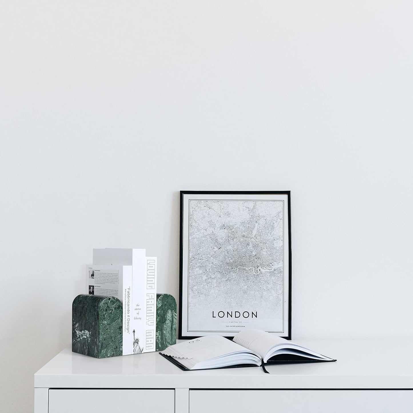 13LBS Non-Slip Book Ends / Green Marble-indian Green-13lb