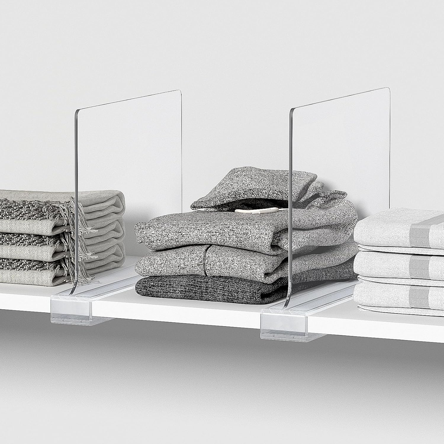 Shelf Dividers for Closet Organization Acrylic Closet Shelf Divider for Wooden / Clear / Set of 6