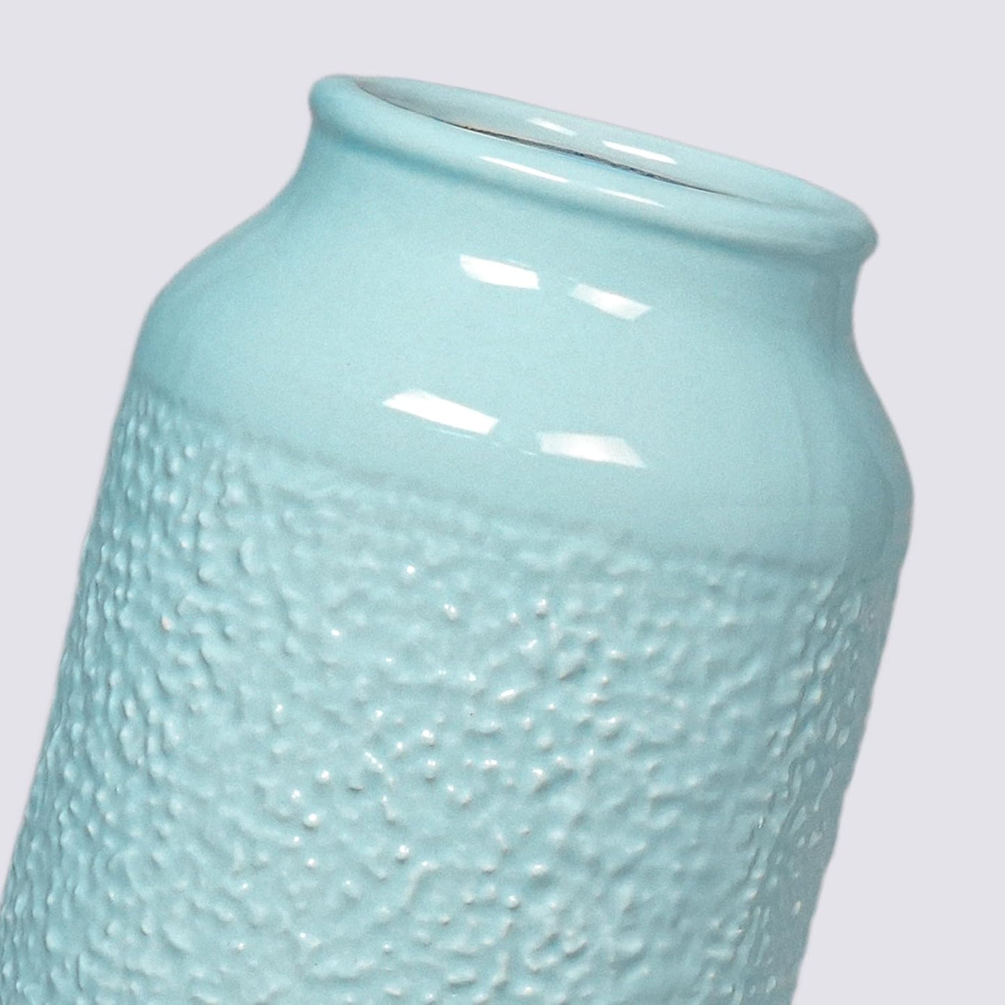 Blue Ceramic Vase / Light Blue / 9 Inch
