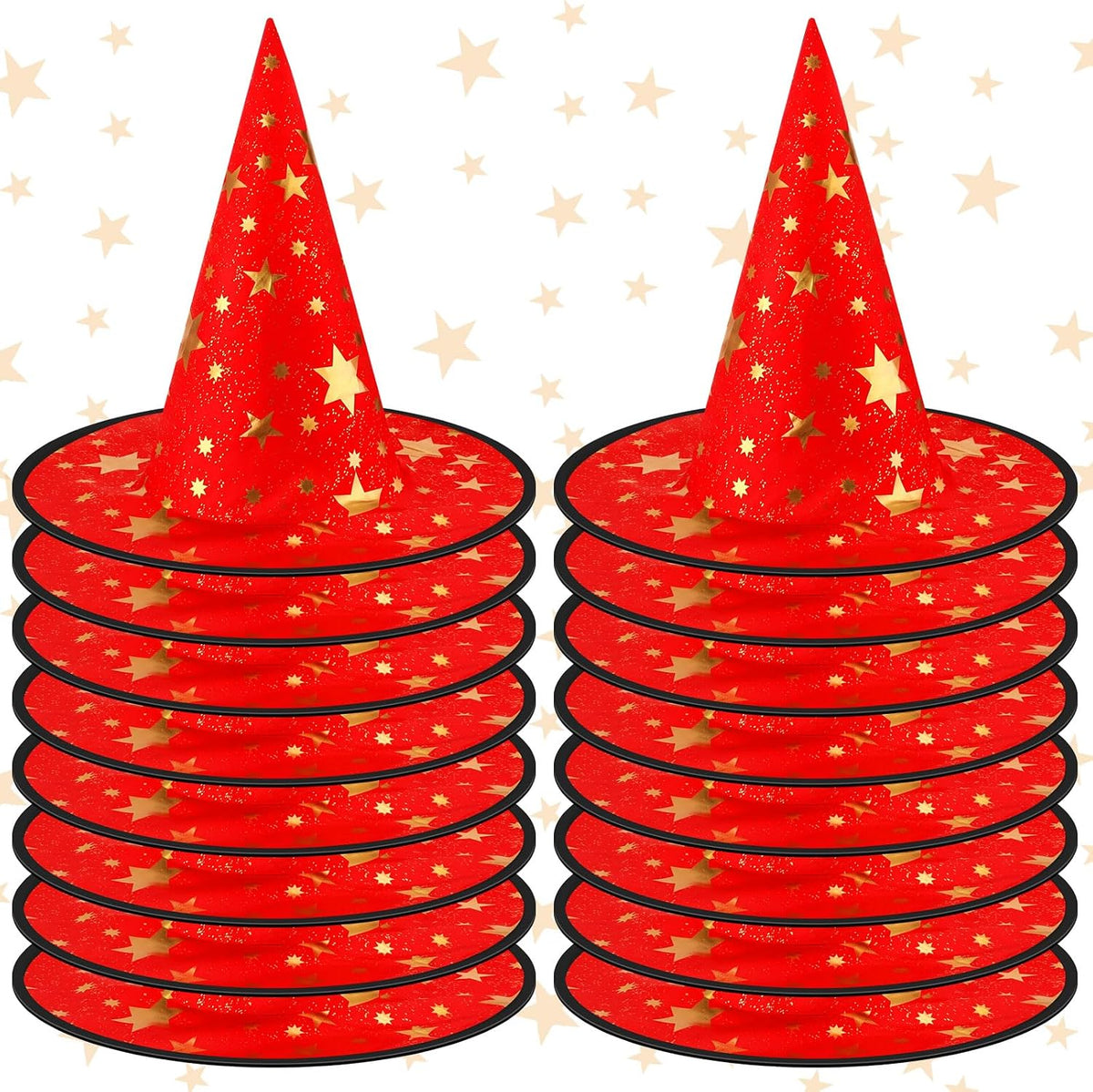 Newcotte 16 Pieces Witch Hats Halloween Costumes for Women Men Modern Witch Hats Fancy Dress Party Decorations