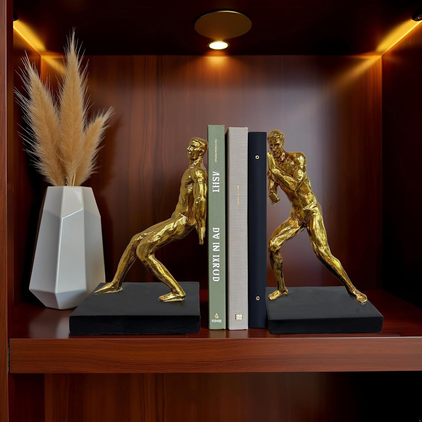 Modern Artistic Bookends / Abstract Figure-gold