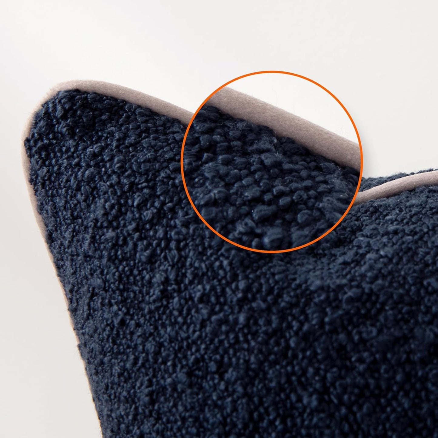 Boucle Throw Pillow Covers / Blue / 18 x 18 / Set of 2