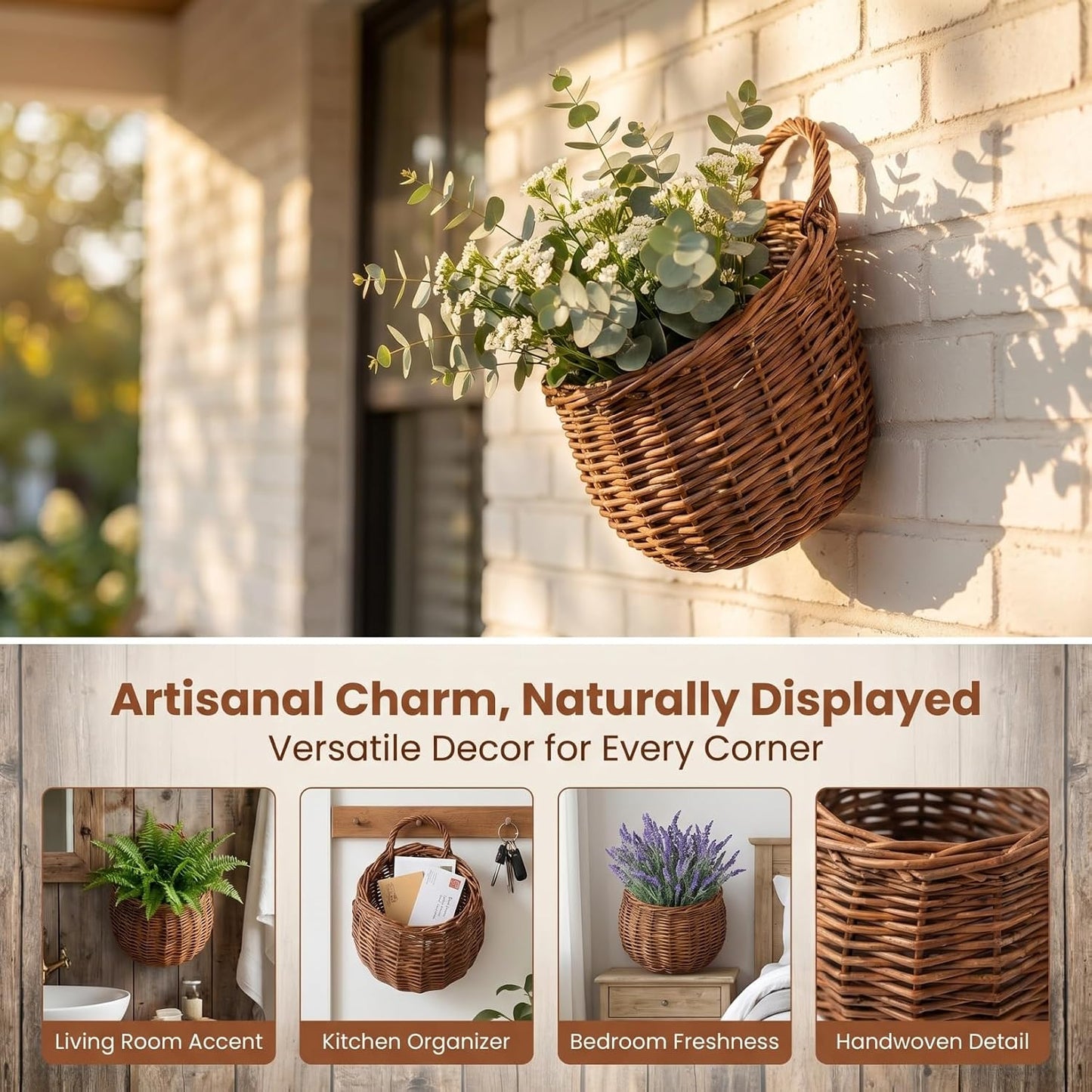 Woven Hanging Basket / Set of 2