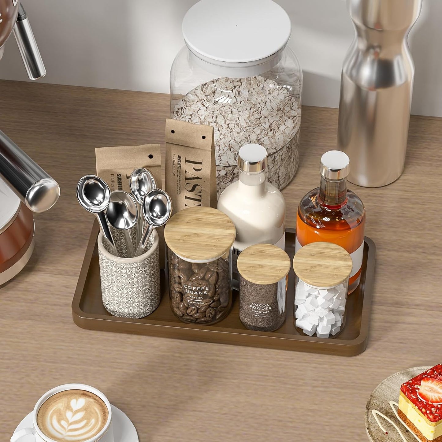 Candle / Bamboo Kitchen Tray / Brown / 11.8 x 6.1 x 0.8