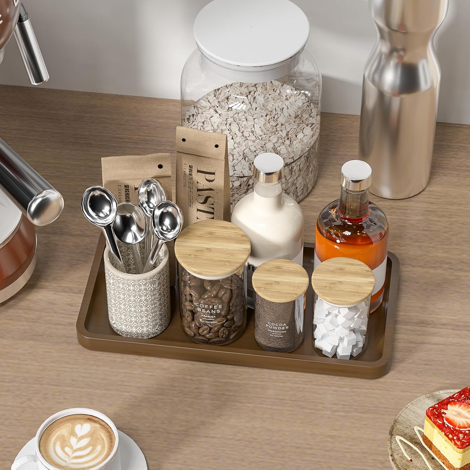 Candle / Bamboo Kitchen Tray / Brown / 11.8 x 6.1 x 0.8