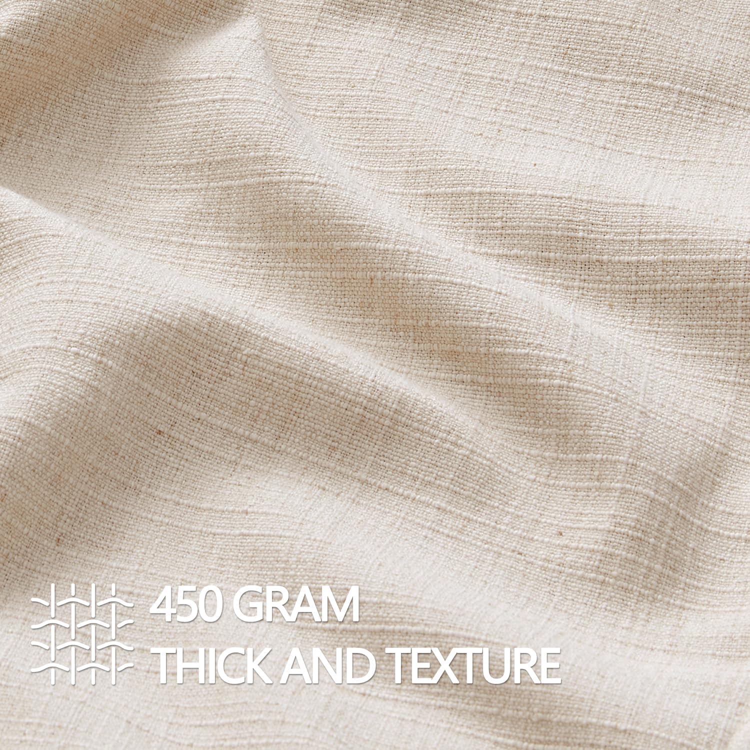 Decorative Pillow Covers / 18 x 18 / Natural Linen / Set of 2