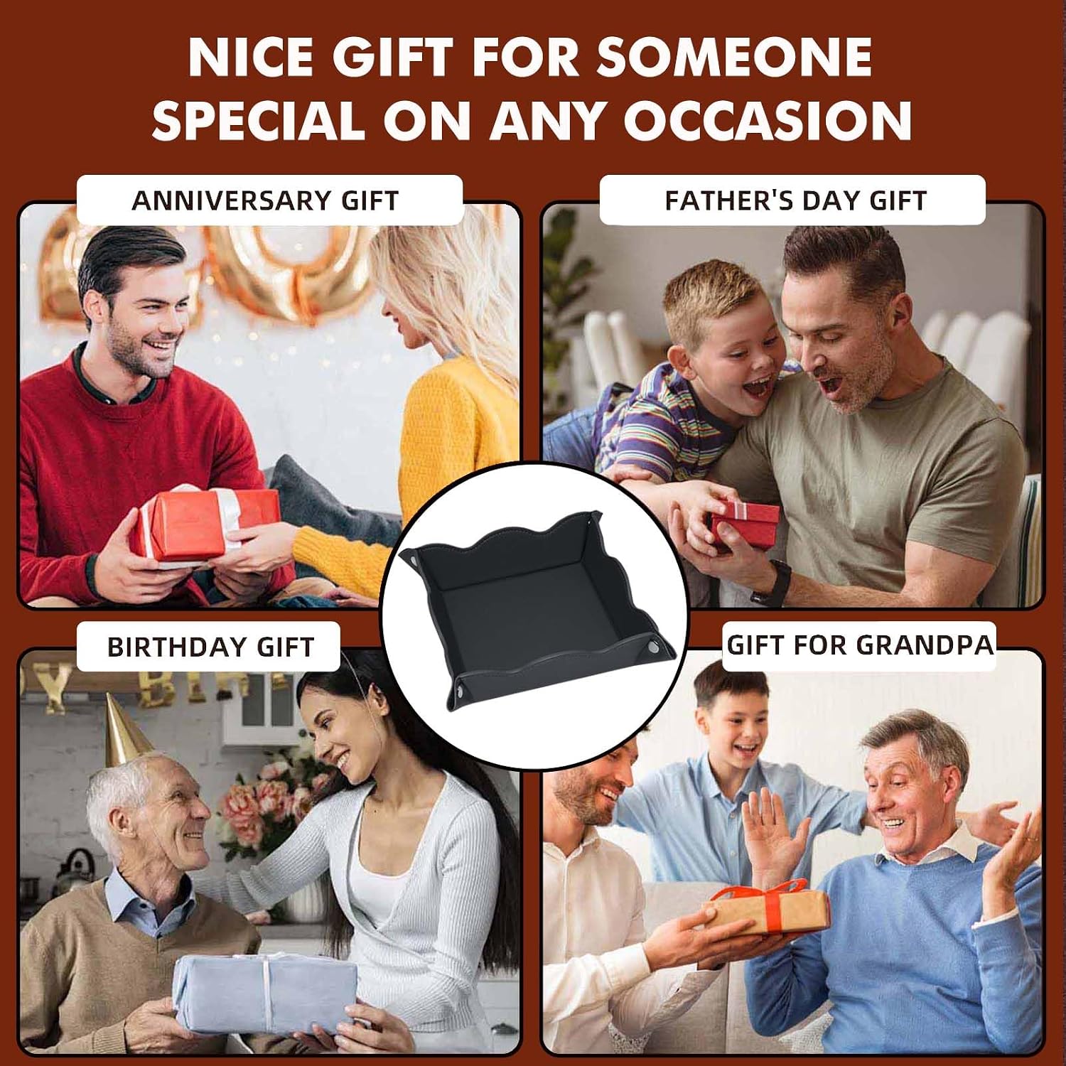 Valet Tray for Men Women / Black / Set of 2