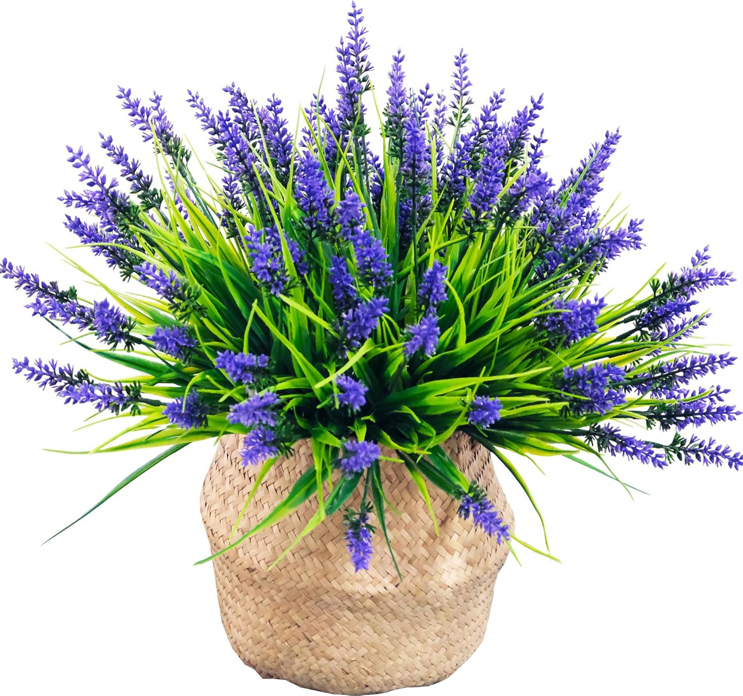 Artificial Outdoor Flowers UV Resistant Lavender Fake Greenery Plants Grass / Purple / Set of 22