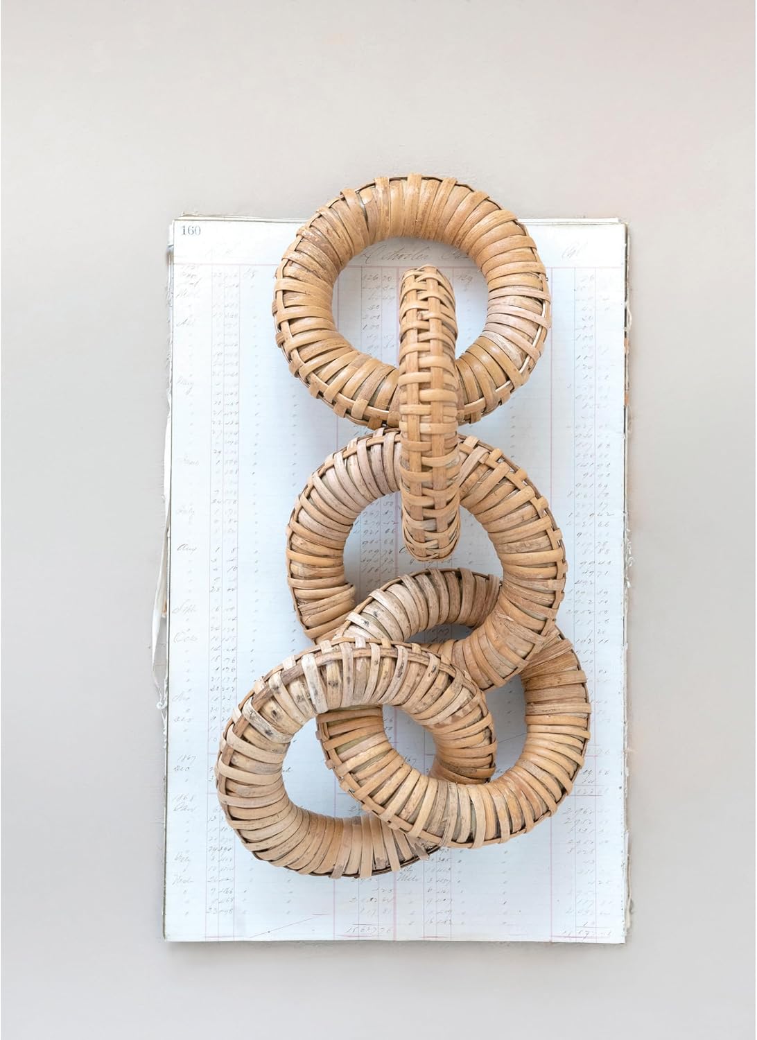 Rattan Wrapped Mango Wood Chain