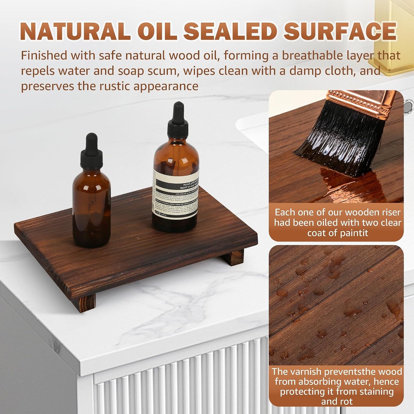 Wooden Soap Dish Tray / 9 x 6 / Set of 2