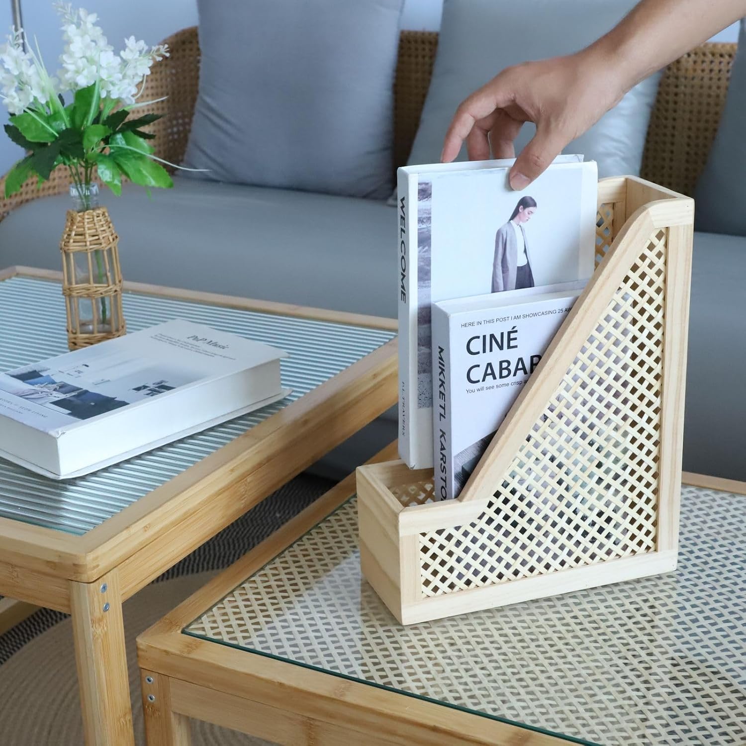 Bamboo Decorative Bookends Wooden Creative Book Ends