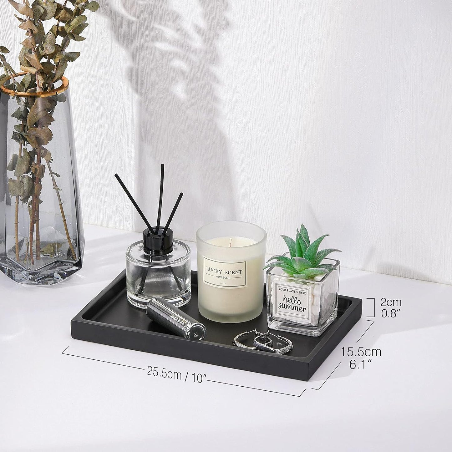 Bathroom Vanity Tray / Black / M