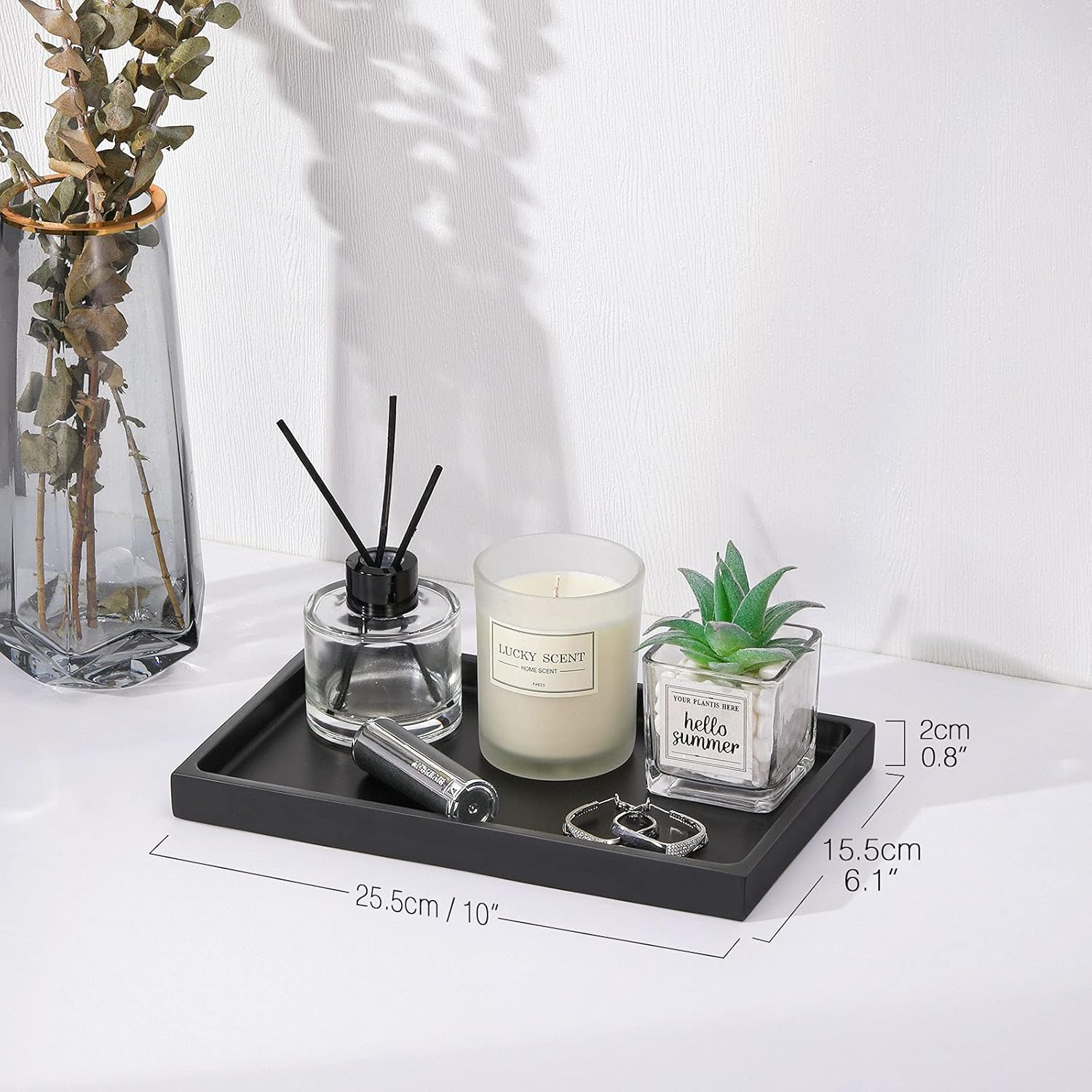 Bathroom Vanity Tray / Black / M