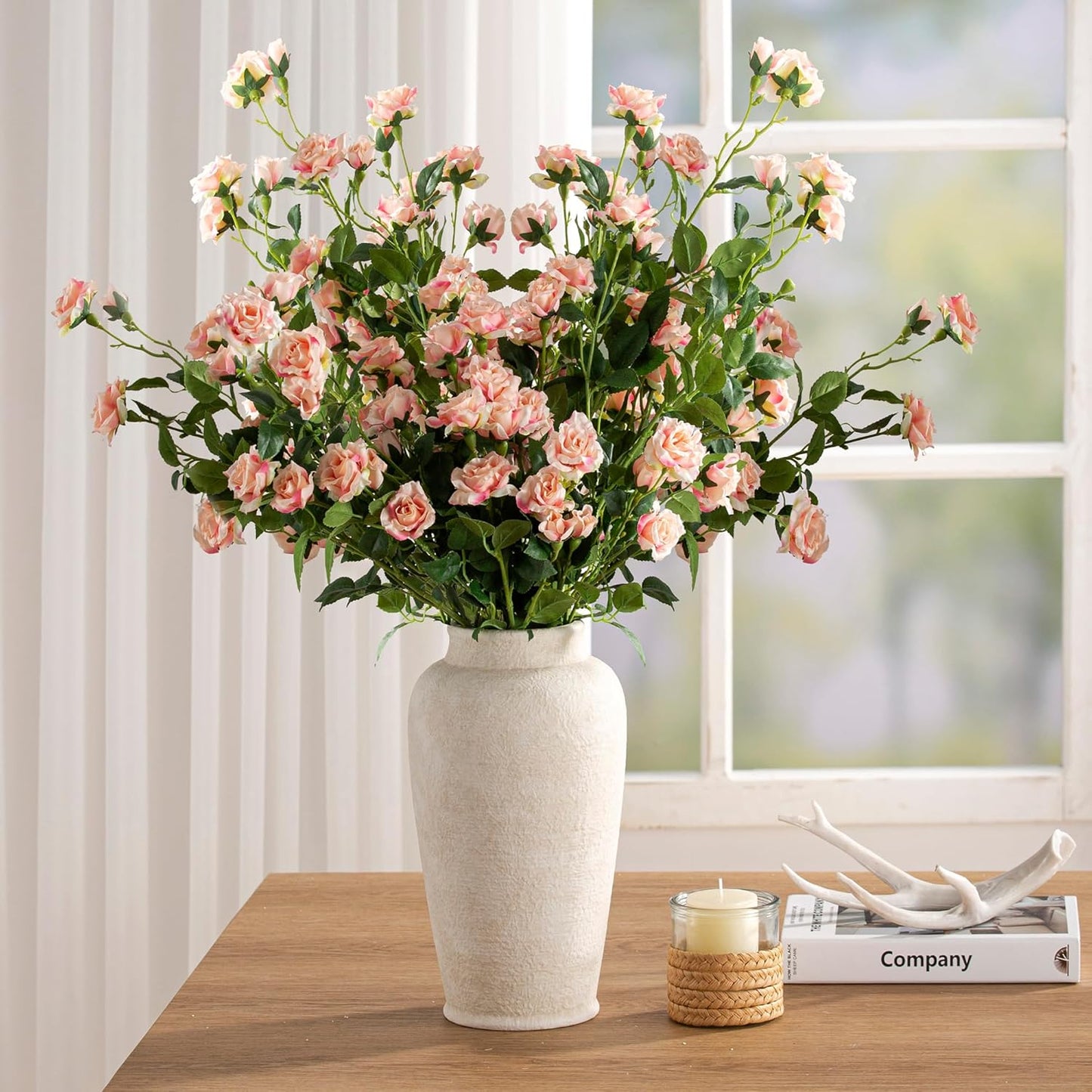 Ceramic Flower Vase / 11"- W