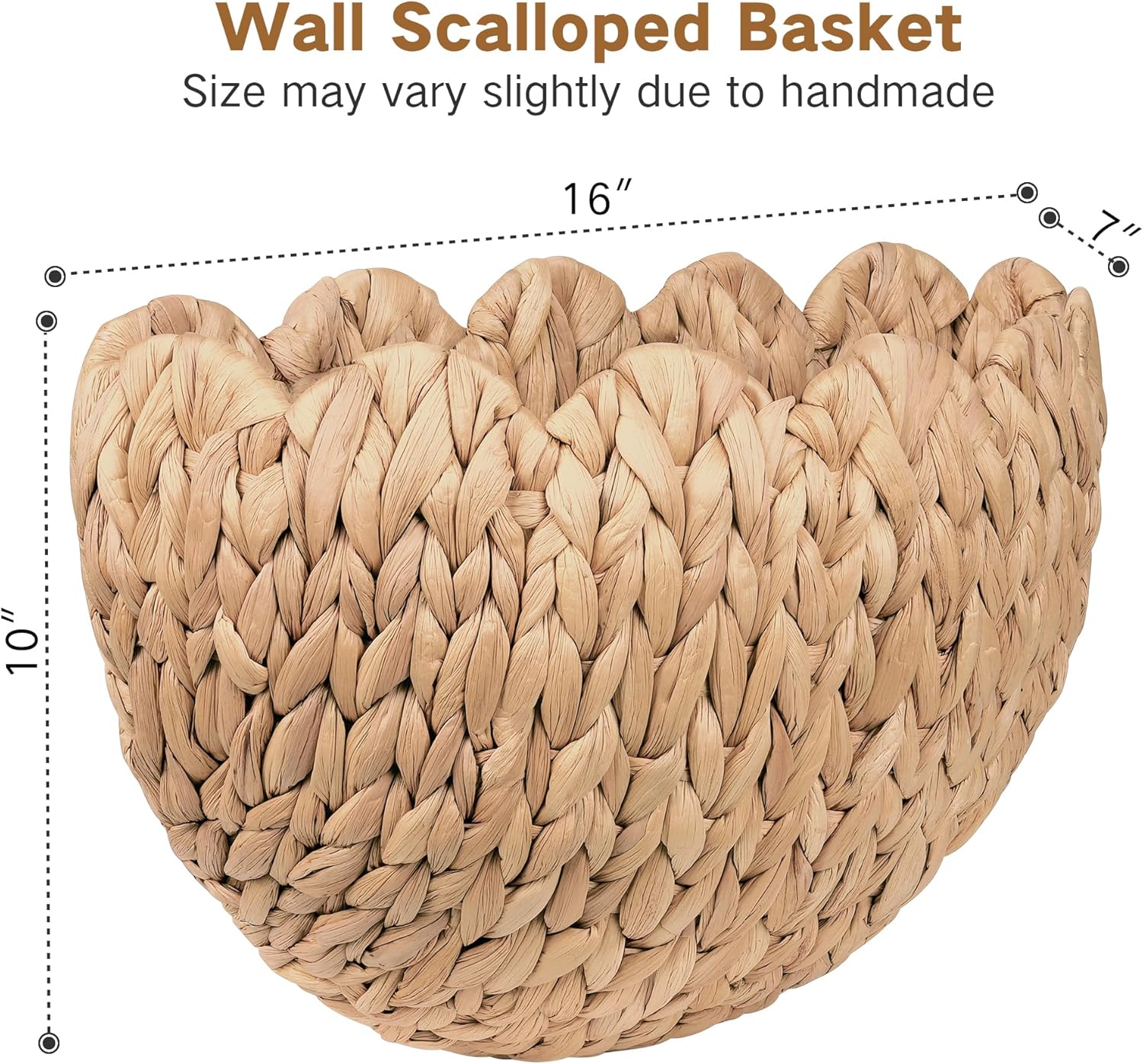 Wicker Wall Basket / Natural / Oval