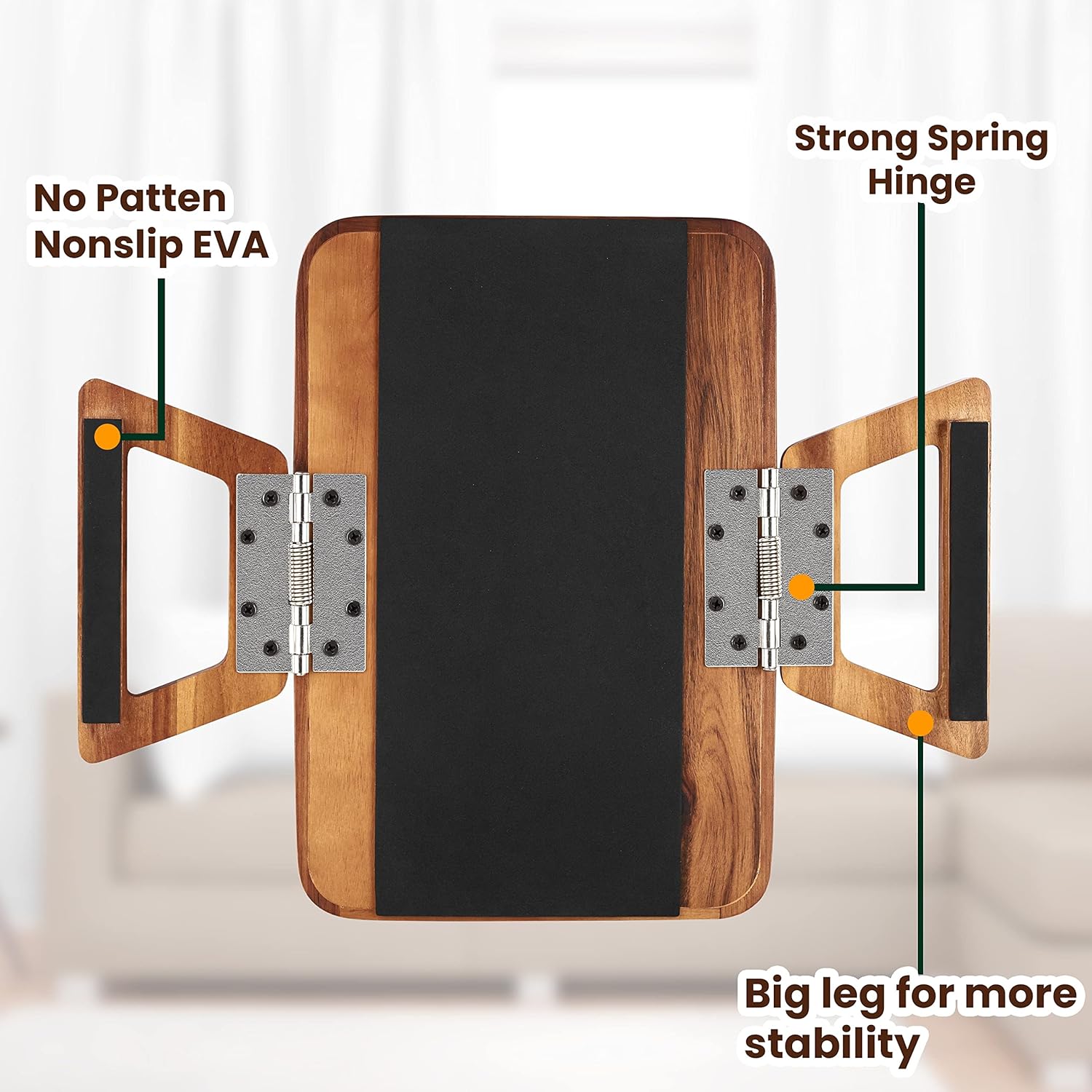 Wooden Sofa Arm Tray / Acacia / 13.8 x 9.5 x 1