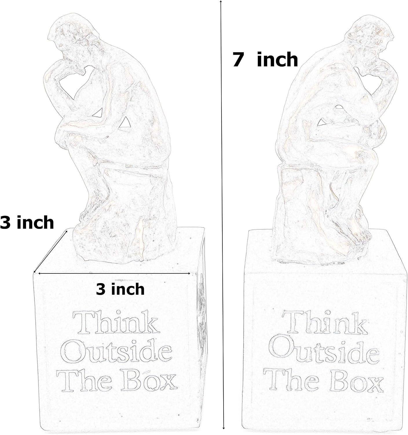 24674 Rodins Thinker Bookends