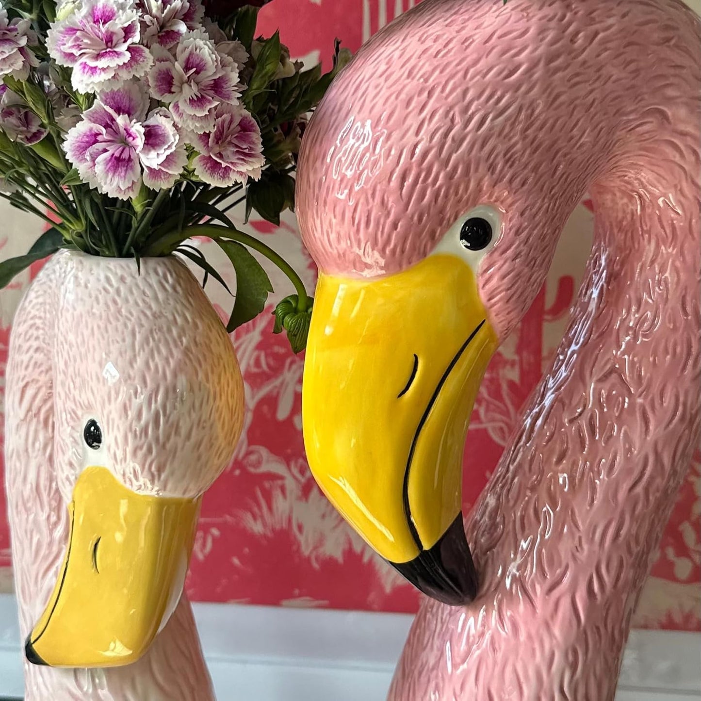 Ceramic Flamingo Vase Large / Pink