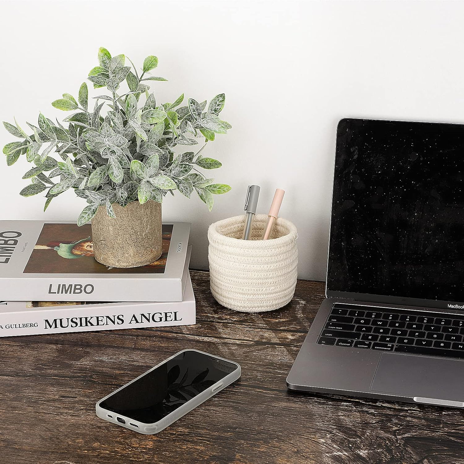 Faux Plants / Decorative Artificial Plants for Farmhouse Desk Shelf Decor / Green Plant Style A