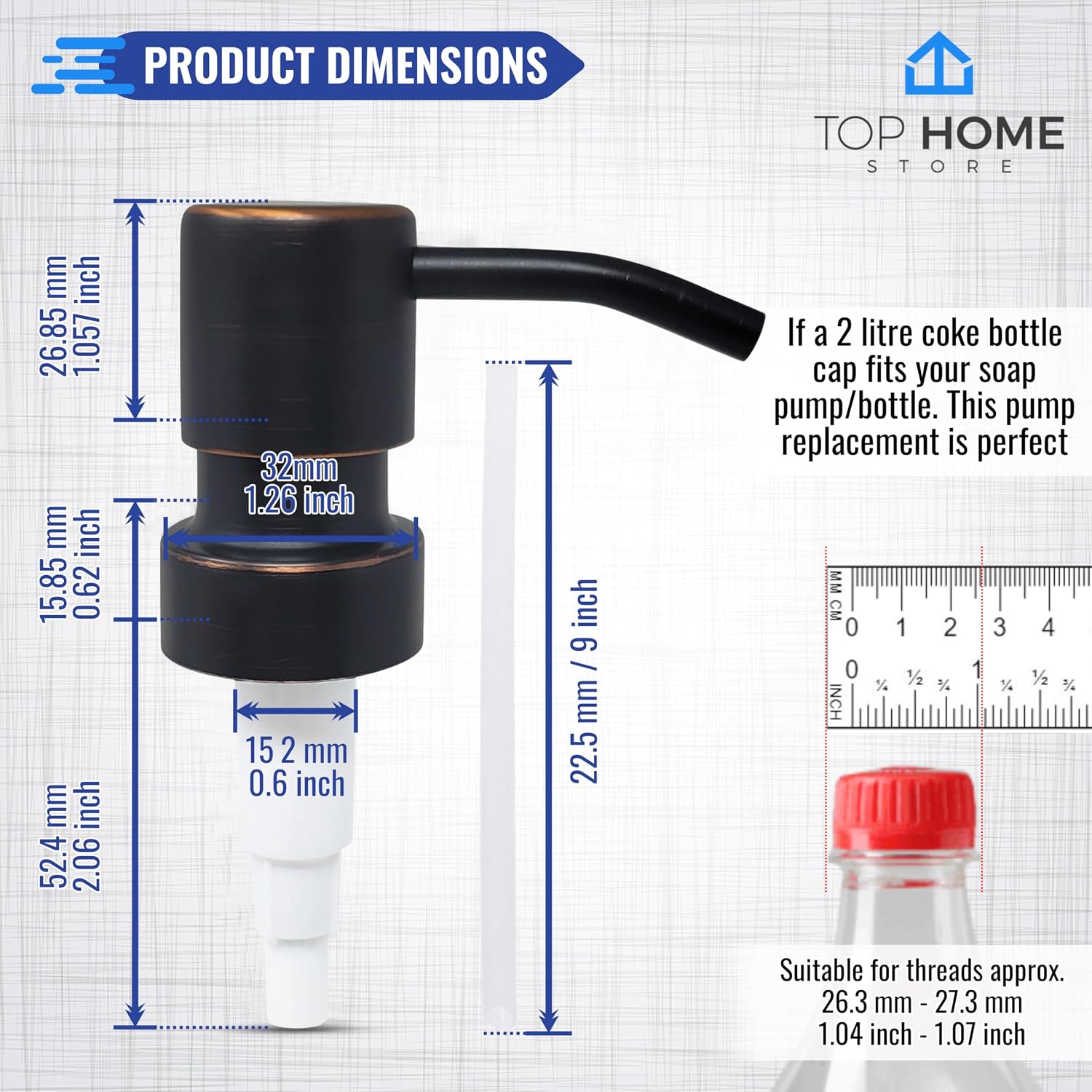 Bathroom Countertop Soap Pumps, Oil-Rubbed Bronze, 4-Pack