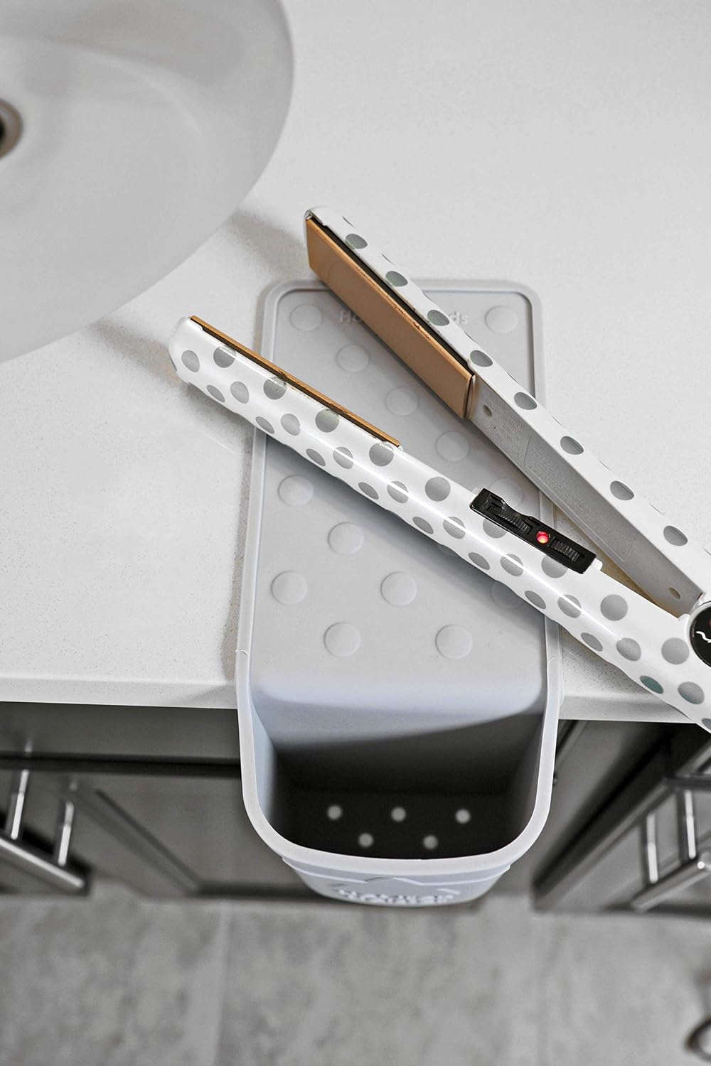 Hot Iron Holster | Adhesive-Free Silicone Storage Pocket for Organization and Travel | Heat Resistant to 500°F | Ideal