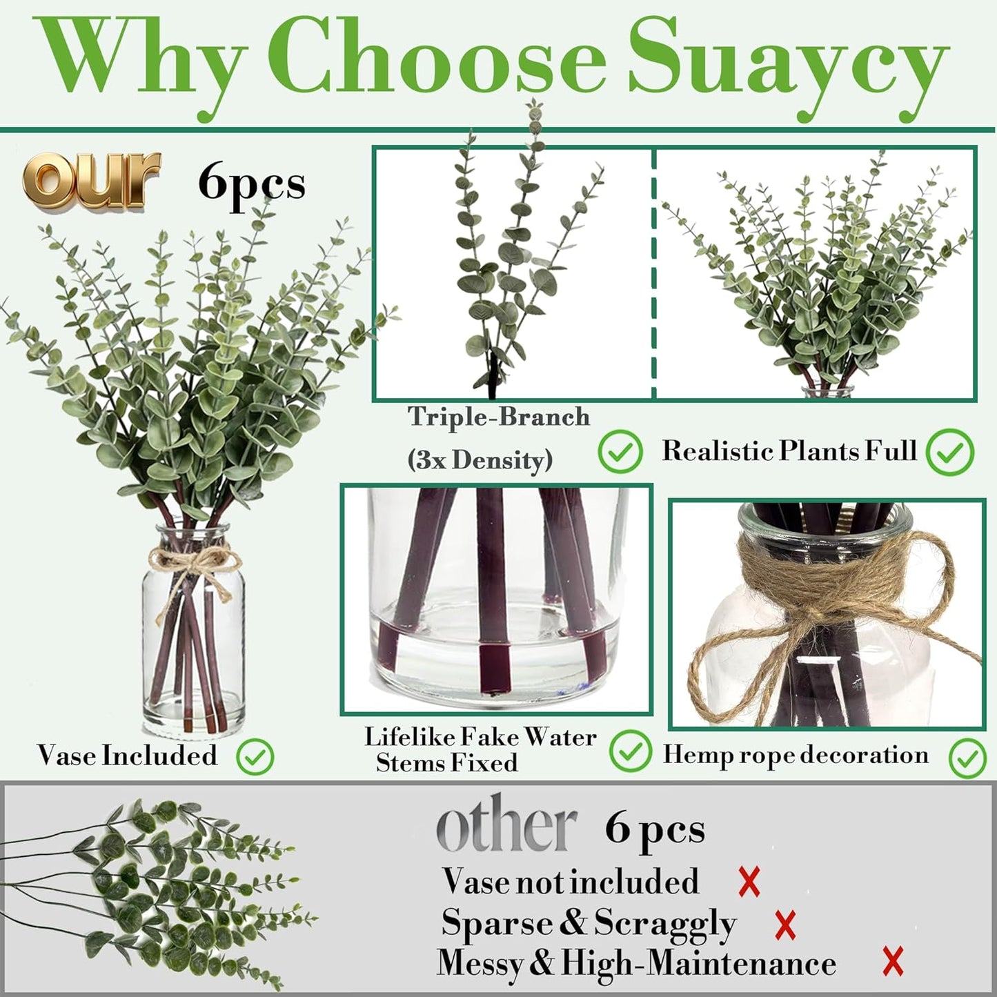 17.5" Faux Greenery for Vase
