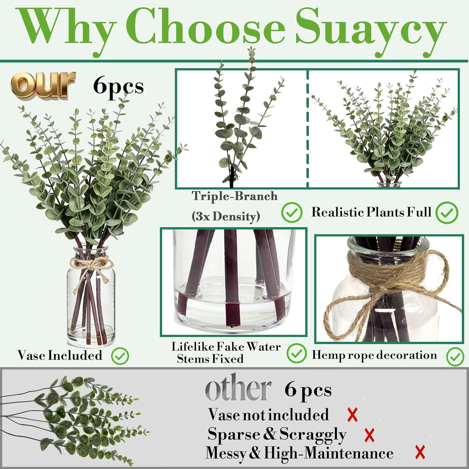 17.5" Faux Greenery for Vase