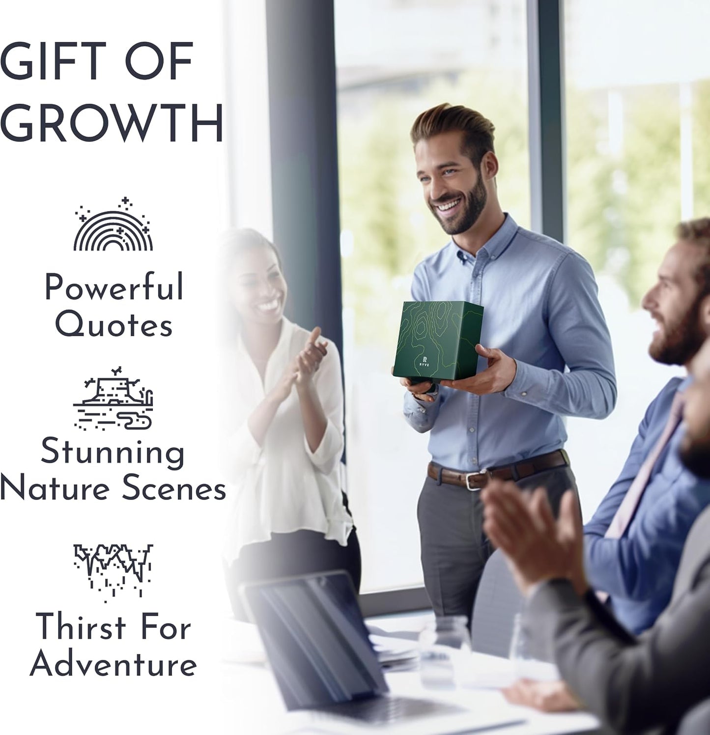 Inspirational Gifts for Men, Motivational Desk Calendar, 366 Daily Quotes | Office Gifts for Men, Perpetual