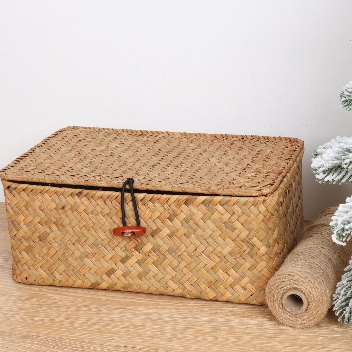 Wicker Shelf Baskets / Natural Small