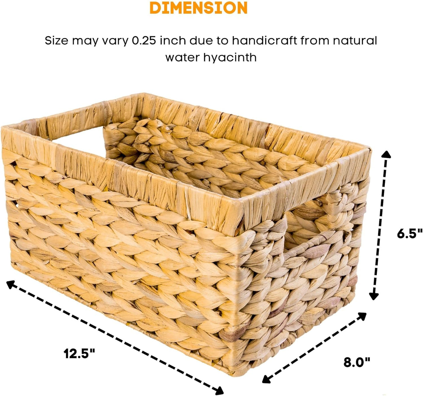 Wicker Baskets / Decorative Woven Organizer Bin / Set of 3