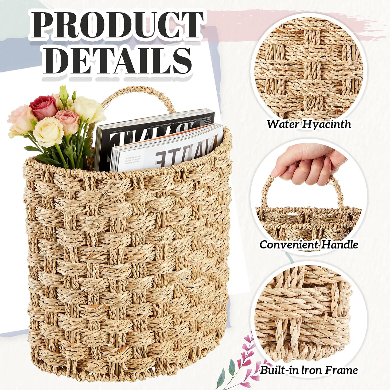 Wicker Decorative Baskets / Sea Grass / Natural / Set of 2