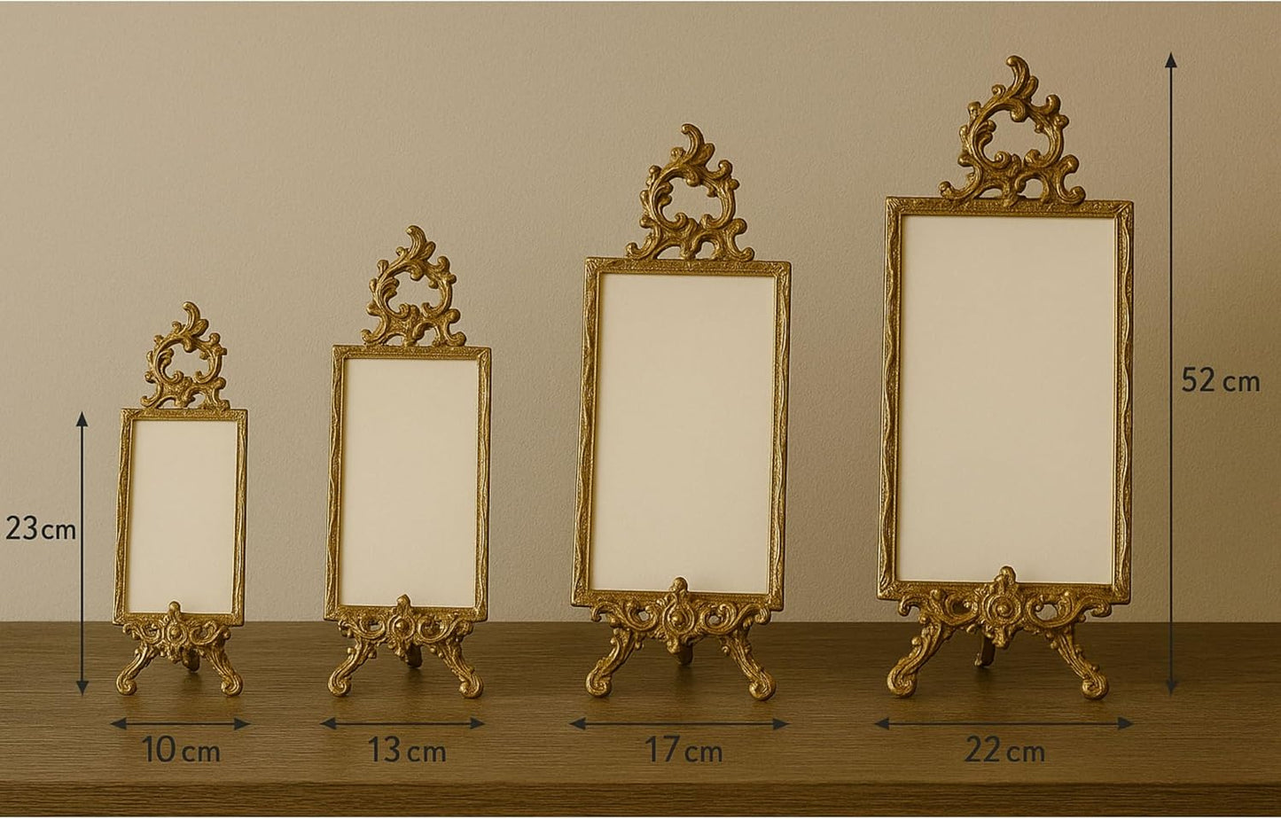 Brass Easel Display Stands for Art Deco, Paintings, Pictures, Decorative Plates, Wedding Signs, Menu Stand, Home Decor