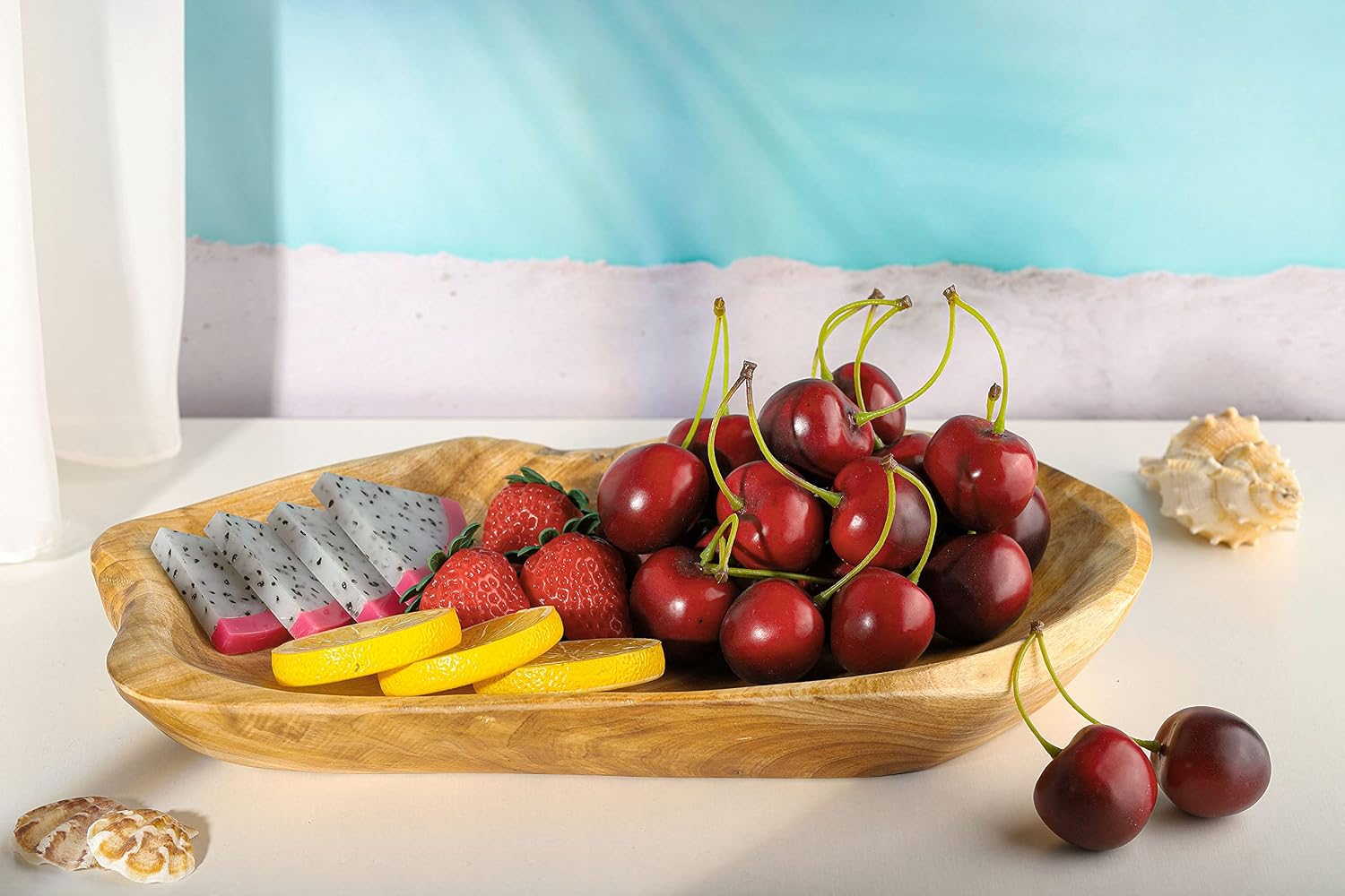 Handmade Wood Serving Platter Tray Plate / Natural