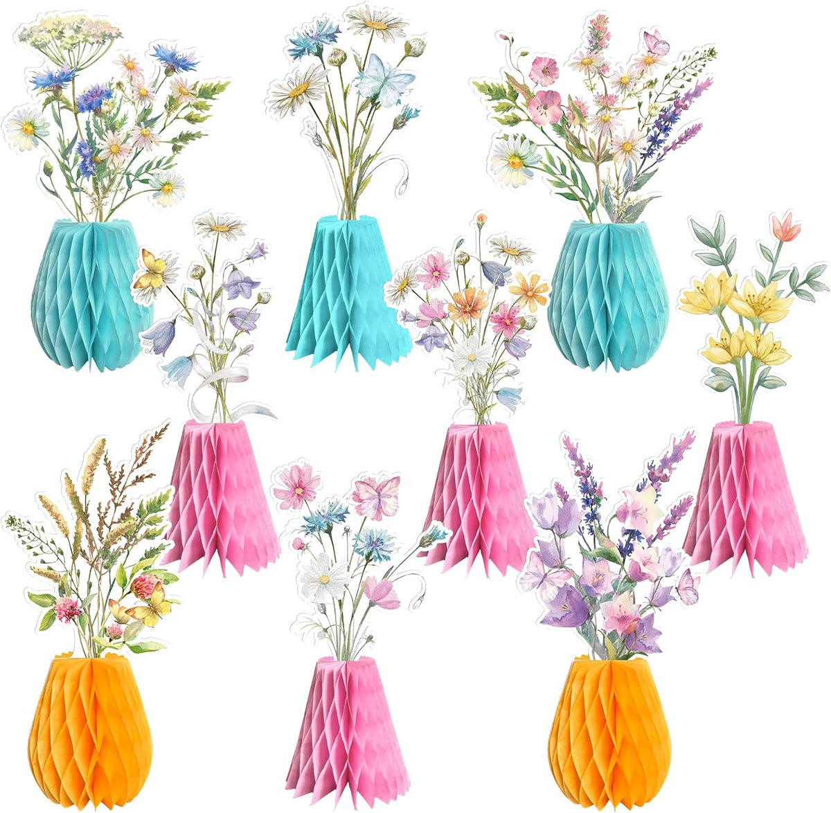Wildflowers Honeycomb Centerpieces