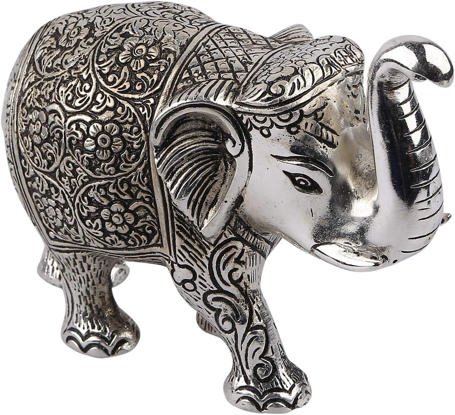 Metal Elephant Color for Showpiece Home / Silver