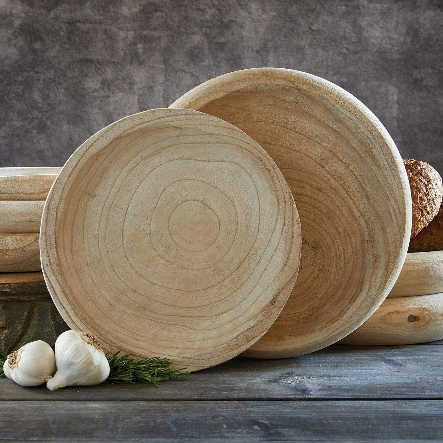 Wooden Decorative Bowl / Natural