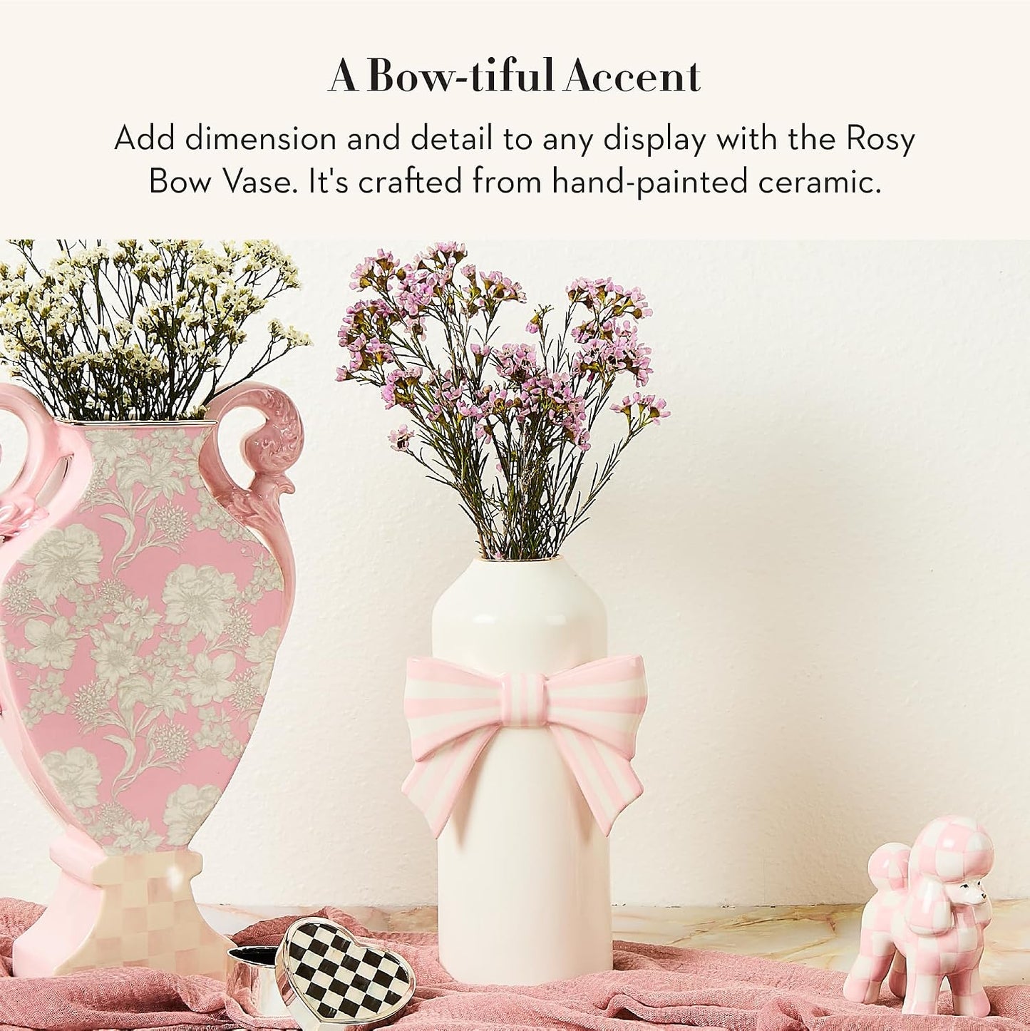 Ceramic Vase / Bouquet Holder / Pink
