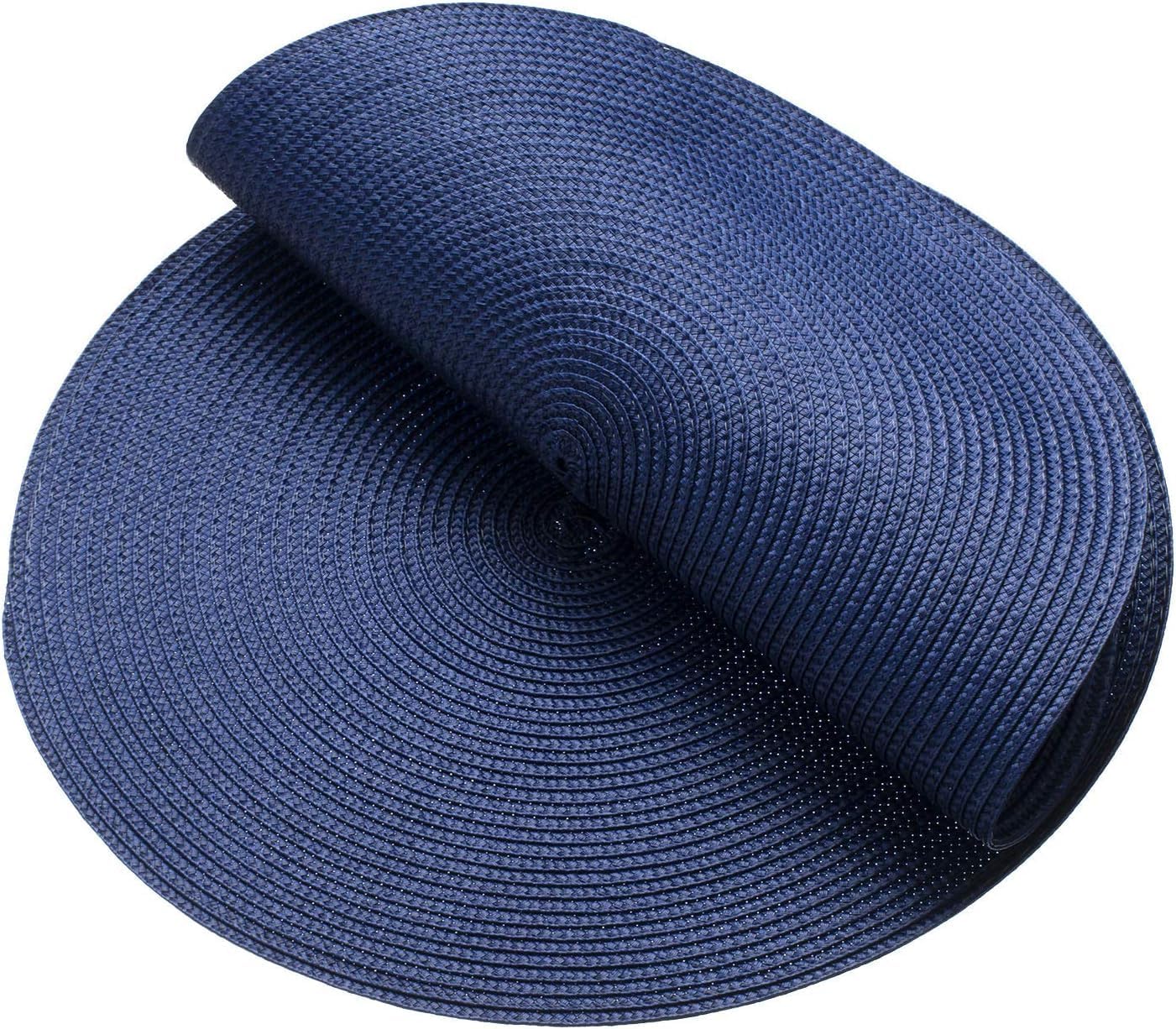 AHHFSMEI Round Placemats Set of 8 Heat Resistant Washable Non-Slip Woven Braided Table Mats for Dining Table Kitchen &