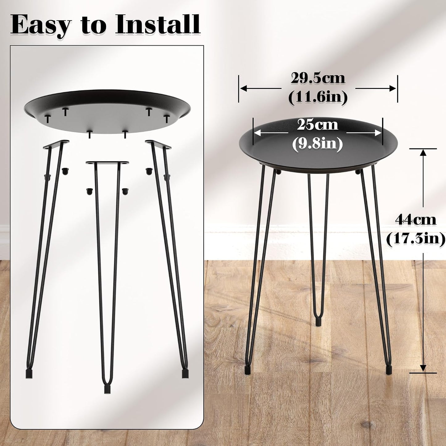 Metal Plant Stand Indoor Outdoor, Tall Flower Pot Stand | Heavy Duty Plant Stool Tall Flower Pot Round Plant Table for