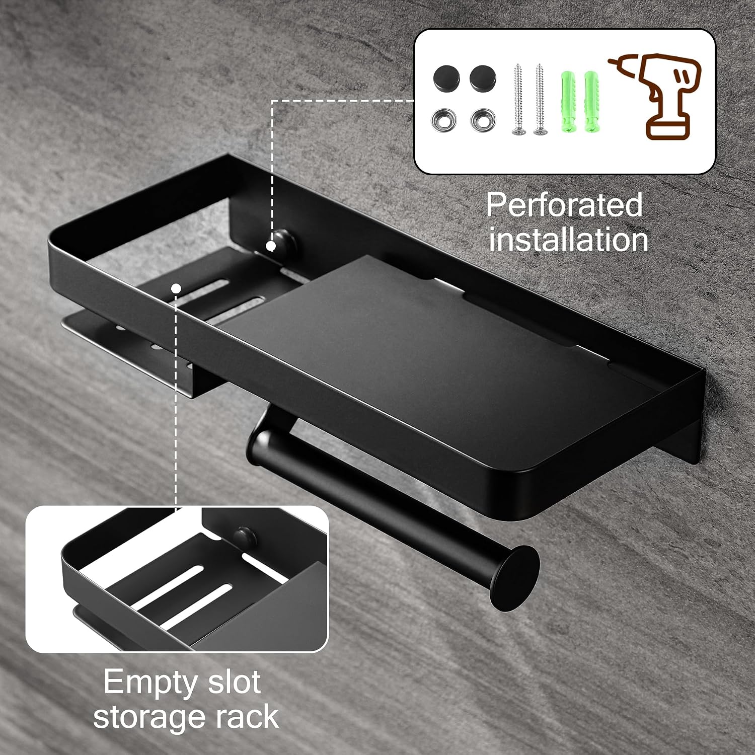 Decor Toilet Paper Holder - Small Bathroom Decoration Holder Toilet Air Freshener, Small Bathroom Accessories, Matte