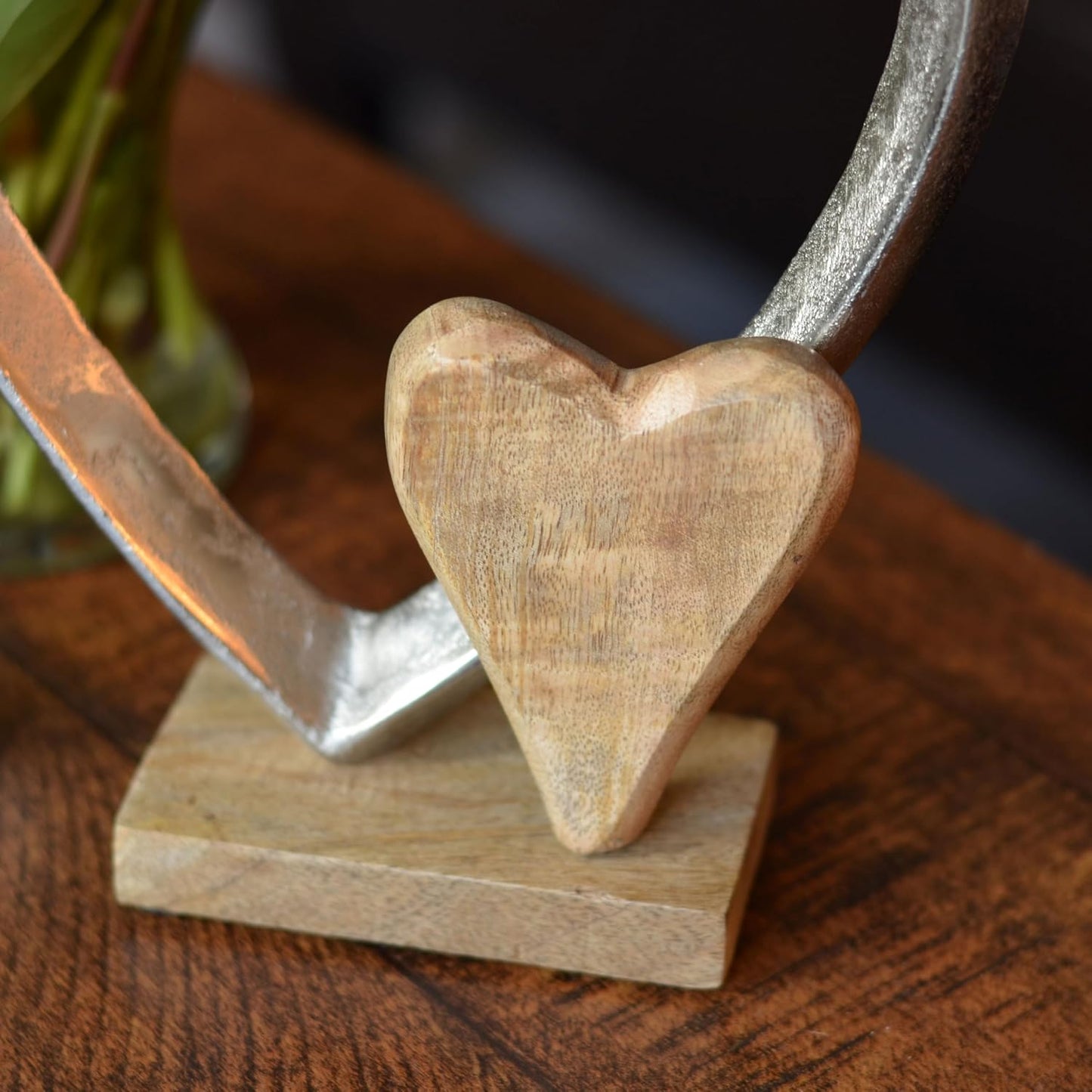 Eternity Double Heart Figurine / Double Eternity Heart, 8.75 Inches / Silver / 8.75 Inch