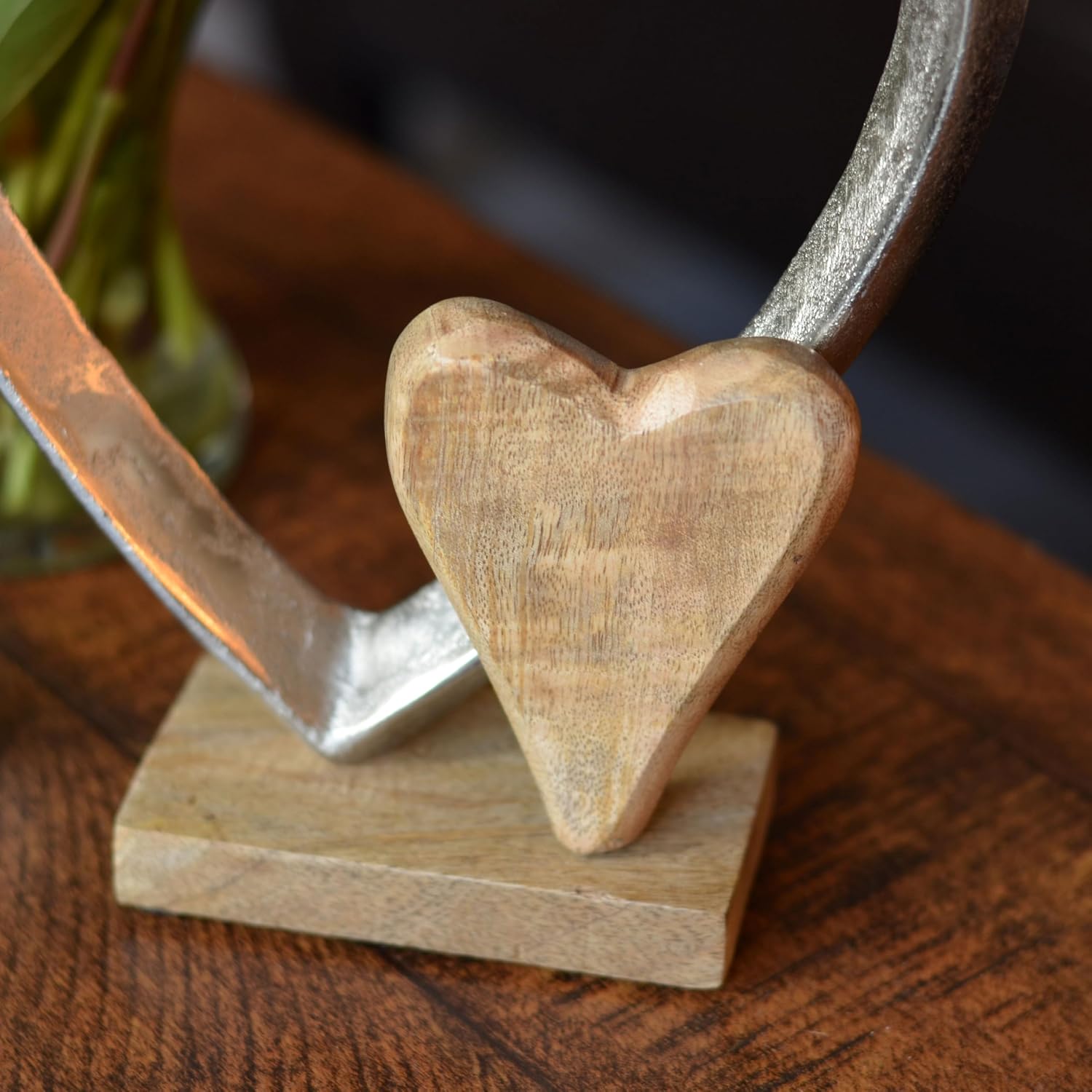 Eternity Double Heart Figurine / Double Eternity Heart, 8.75 Inches / Silver / 8.75 Inch