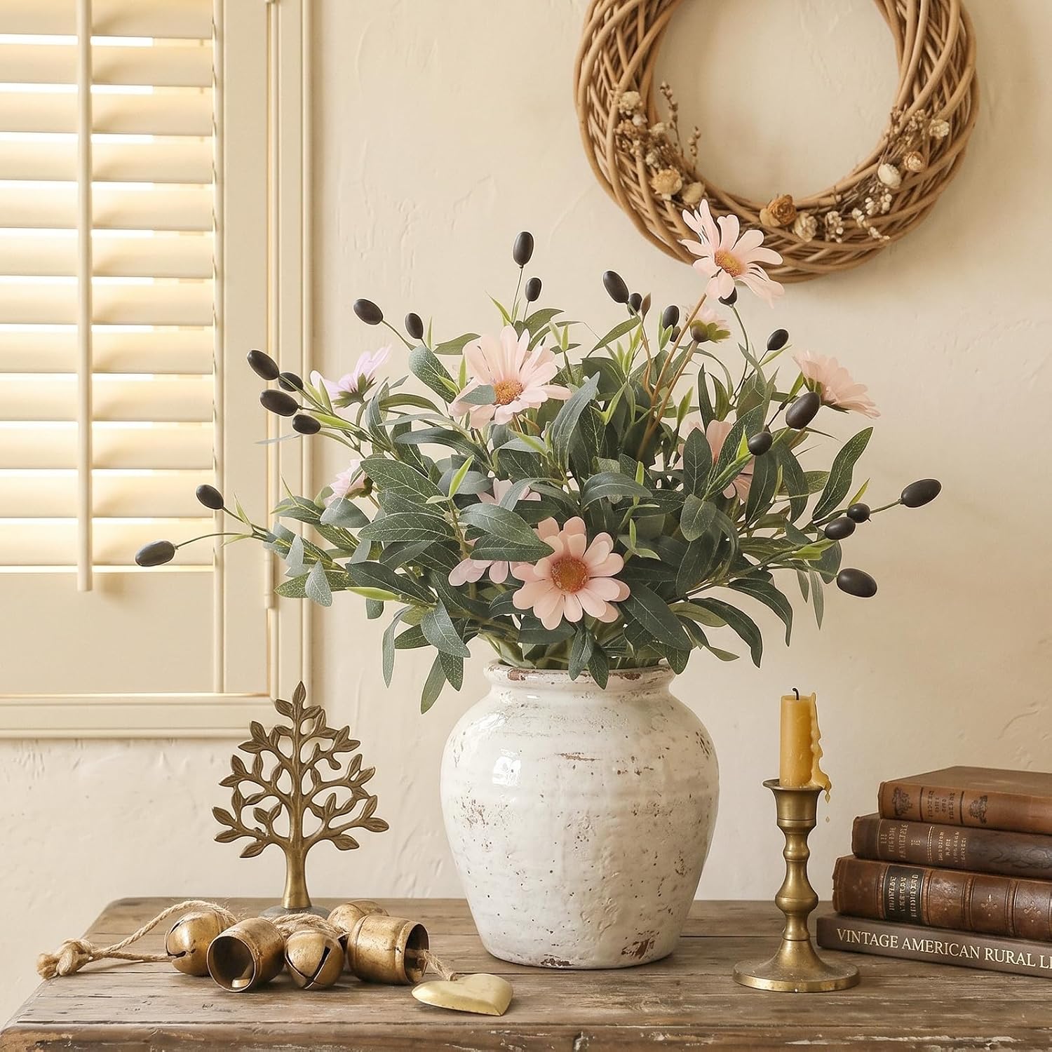 Faux Olive Tree Branches / Green / 19.6 Inch / Set of 6