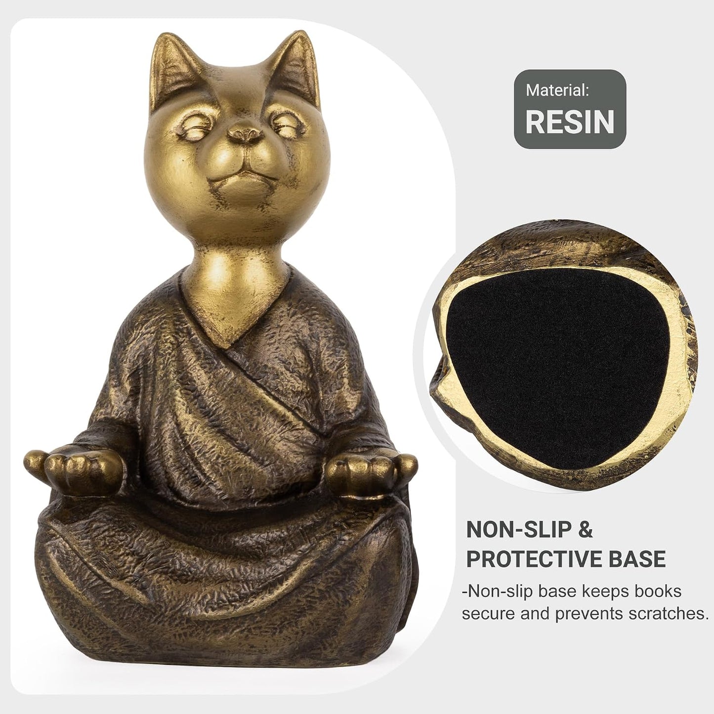 Heavy Resin Book Ends / Gold