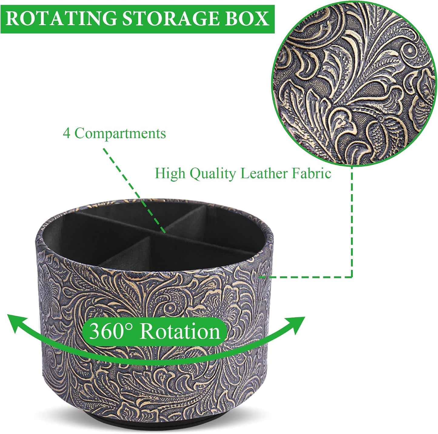 Remote Control Holder / 1-carved Cooper Gold / 360 Degree Rotation