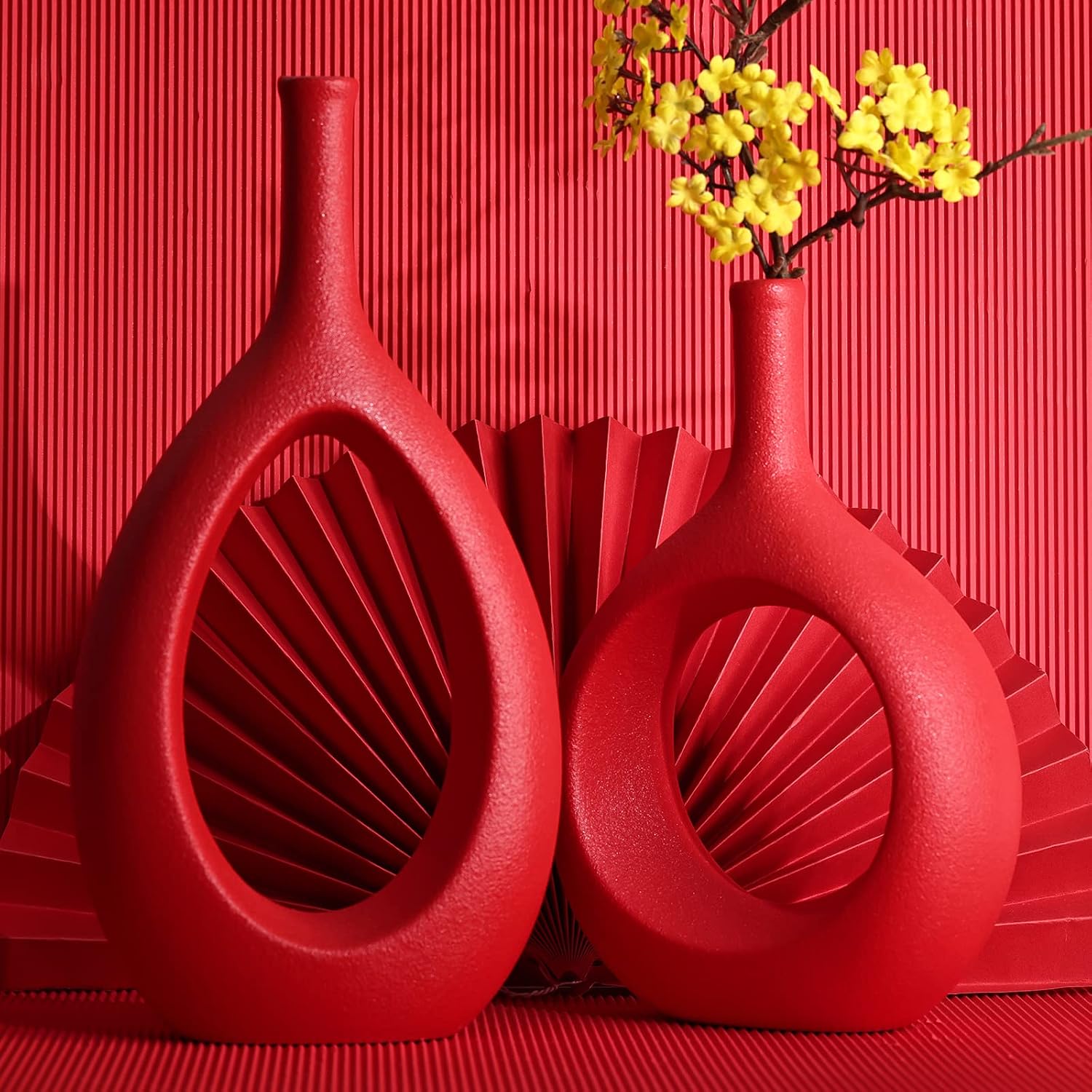 Ceramic Vase Set 2 / Red