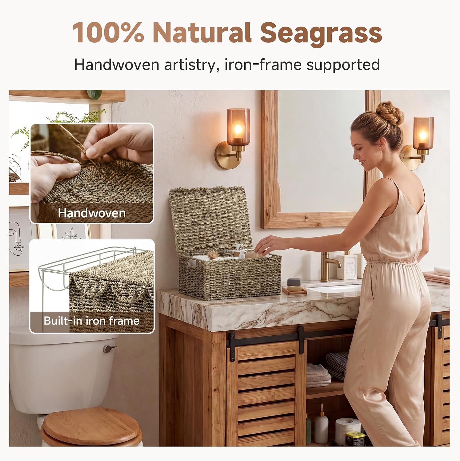 Seagrass Storage Baskets / Natural