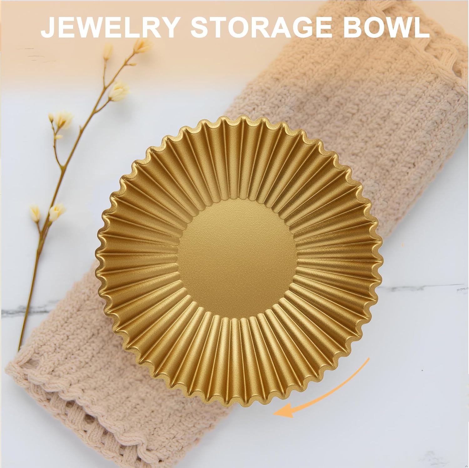 Artificial Resin Scalloped / Gold / 8.65 Inch