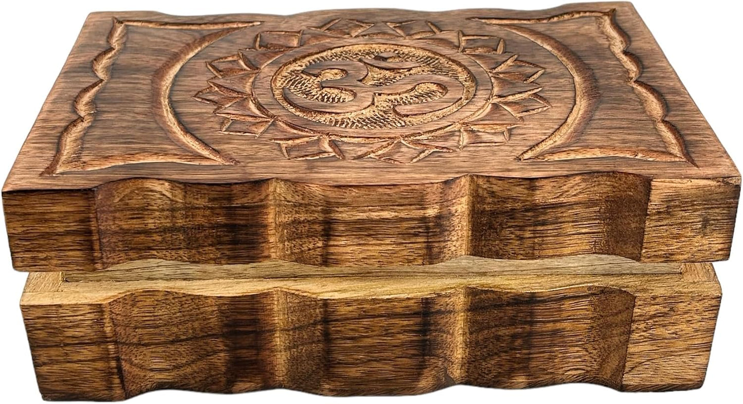 Wooden Mini Jewellery Design-Trinket Box for Ladies-Jewellery Storage Case-Antique / OM