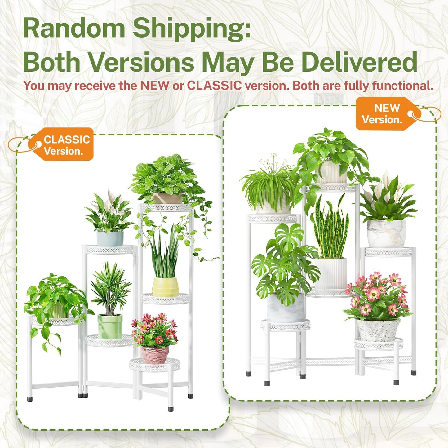 iDavosic.ly Plant Stand Indoor Outdoor, 6 Tier Iron Corner Shelf, White | Tiered Tall Flower Display Holder, Folding